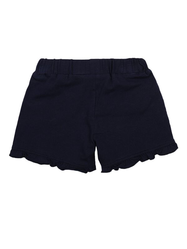 Girls Medium Blue Short Knitted Trouser image number 1